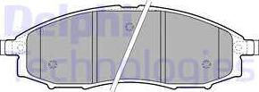 Delphi LP1772 - Тормозные колодки, дисковые, комплект autosila-amz.com