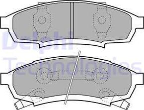 Delphi LP895 - Тормозные колодки, дисковые, комплект autosila-amz.com