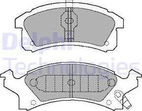 Delphi LP898 - Тормозные колодки, дисковые, комплект autosila-amz.com