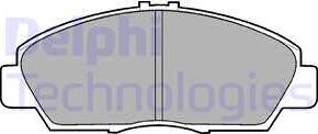 Delphi LP869 - Тормозные колодки, дисковые, комплект autosila-amz.com