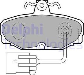 Delphi LP868 - Тормозные колодки, дисковые, комплект autosila-amz.com