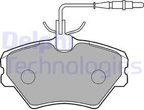 Delphi LP862 - Тормозные колодки, дисковые, комплект autosila-amz.com