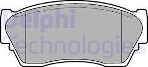 Delphi LP804 - Тормозные колодки, дисковые, комплект autosila-amz.com