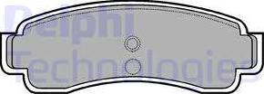 Delphi LP806 - Тормозные колодки, дисковые, комплект autosila-amz.com