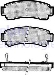 Delphi LP807 - Тормозные колодки, дисковые, комплект autosila-amz.com