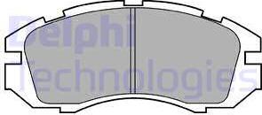 Delphi LP813 - Тормозные колодки, дисковые, комплект autosila-amz.com