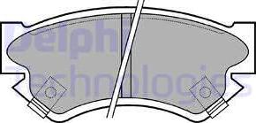 Delphi LP817 - Тормозные колодки, дисковые, комплект autosila-amz.com