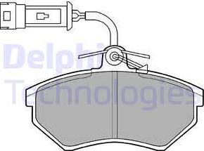 Delphi LP884 - Тормозные колодки, дисковые, комплект autosila-amz.com