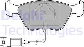 Delphi LP886 - Тормозные колодки, дисковые, комплект autosila-amz.com