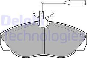 Delphi LP877 - Тормозные колодки, дисковые, комплект autosila-amz.com