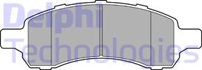 Delphi LP3457 - Тормозные колодки, дисковые, комплект autosila-amz.com