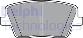Delphi LP3404 - Тормозные колодки, дисковые, комплект autosila-amz.com
