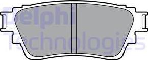 Delphi LP3408 - Тормозные колодки, дисковые, комплект autosila-amz.com