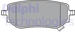 Delphi LP3402 - Тормозные колодки, дисковые, комплект autosila-amz.com