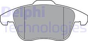 Delphi LP3407 - Тормозные колодки, дисковые, комплект autosila-amz.com