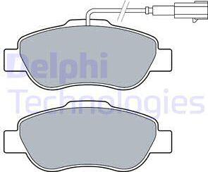 Delphi LP3412 - Тормозные колодки, дисковые, комплект autosila-amz.com