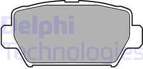 Delphi LP3433 - Тормозные колодки, дисковые, комплект autosila-amz.com