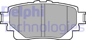 Delphi LP3599 - Тормозные колодки, дисковые, комплект autosila-amz.com