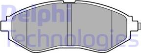 Delphi LP3594 - Тормозные колодки, дисковые, комплект autosila-amz.com