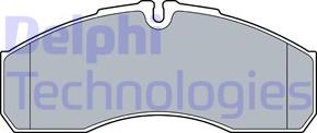 Delphi LP3541 - Тормозные колодки, дисковые, комплект autosila-amz.com