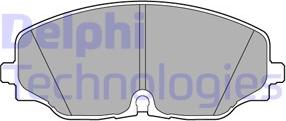 Delphi LP3543 - Тормозные колодки, дисковые, комплект autosila-amz.com