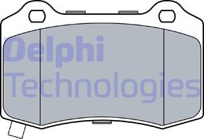 Delphi LP3547 - Тормозные колодки, дисковые, комплект autosila-amz.com