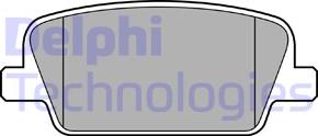 Delphi LP3554 - Тормозные колодки, дисковые, комплект autosila-amz.com