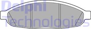 Delphi LP3555 - Тормозные колодки, дисковые, комплект autosila-amz.com