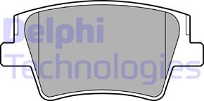 Delphi LP3553 - Тормозные колодки, дисковые, комплект autosila-amz.com