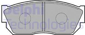 Delphi LP355 - Тормозные колодки, дисковые, комплект autosila-amz.com