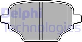 Delphi LP3580 - Тормозные колодки, дисковые, комплект autosila-amz.com