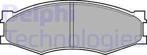 Delphi LP358 - Тормозные колодки, дисковые, комплект autosila-amz.com