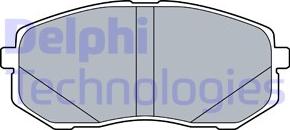 Delphi LP3538 - Тормозные колодки, дисковые, комплект autosila-amz.com