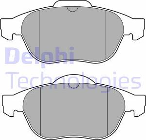 Delphi LP3691 - Тормозные колодки, дисковые, комплект autosila-amz.com