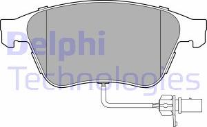 Delphi LP3667 - Тормозные колодки, дисковые, комплект autosila-amz.com