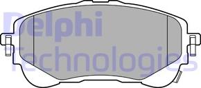 Delphi LP3609 - Тормозные колодки, дисковые, комплект autosila-amz.com