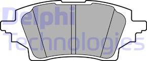 Delphi LP3608 - Комплект высокоэффективных тормозных колодок autosila-amz.com