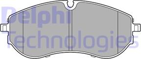 Delphi LP3610 - Тормозные колодки, дисковые, комплект autosila-amz.com