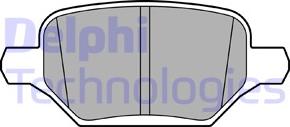 Delphi LP3611 - Тормозные колодки, дисковые, комплект autosila-amz.com