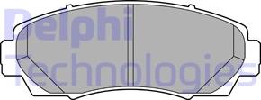 Delphi LP3613 - Тормозные колодки, дисковые, комплект autosila-amz.com