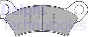 Delphi LP361 - Тормозные колодки, дисковые, комплект autosila-amz.com