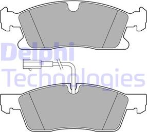 Delphi LP3634 - Тормозные колодки, дисковые, комплект autosila-amz.com