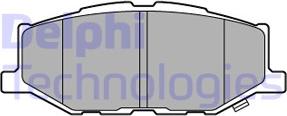 Delphi LP3637 - Тормозные колодки, дисковые, комплект autosila-amz.com