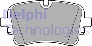 Delphi LP3671 - Тормозные колодки, дисковые, комплект autosila-amz.com
