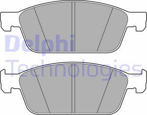 Delphi LP3672 - Тормозные колодки, дисковые, комплект autosila-amz.com