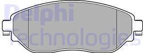 Delphi LP3143 - Тормозные колодки, дисковые, комплект autosila-amz.com