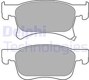 Delphi LP3164 - Тормозные колодки, дисковые, комплект autosila-amz.com