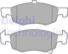 Delphi LP3163 - Тормозные колодки, дисковые, комплект autosila-amz.com