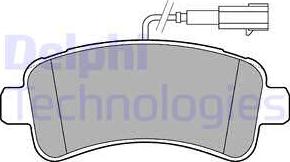 Delphi LP3185 - Тормозные колодки, дисковые, комплект autosila-amz.com