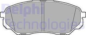 Delphi LP3186 - Тормозные колодки, дисковые, комплект autosila-amz.com